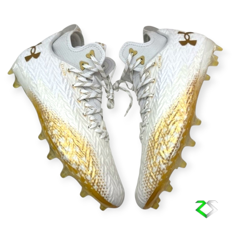 Under Armour Spotlight Clone 3.0 Size 13 MC White Football Cleats